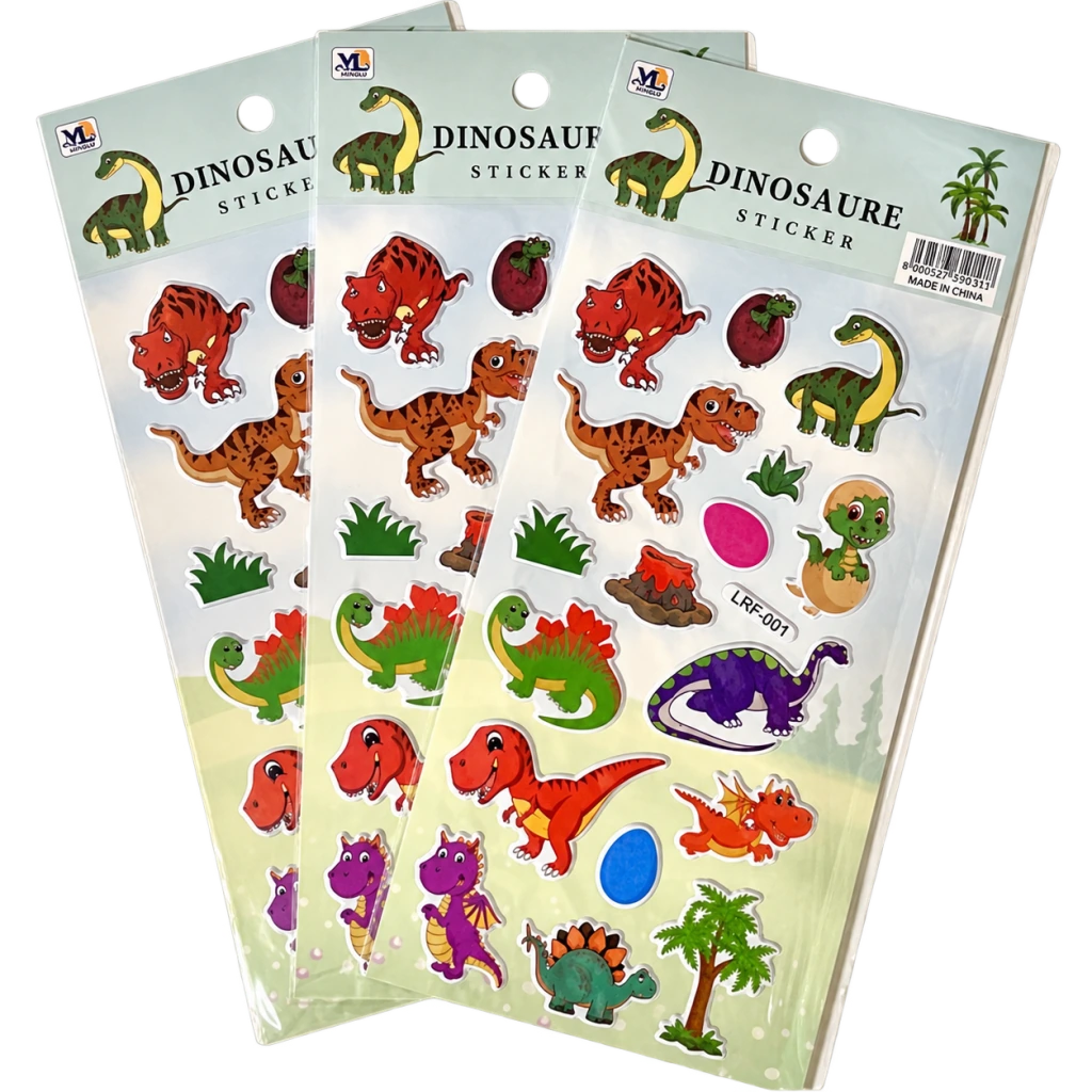 Dinosaurie plastické nálepky