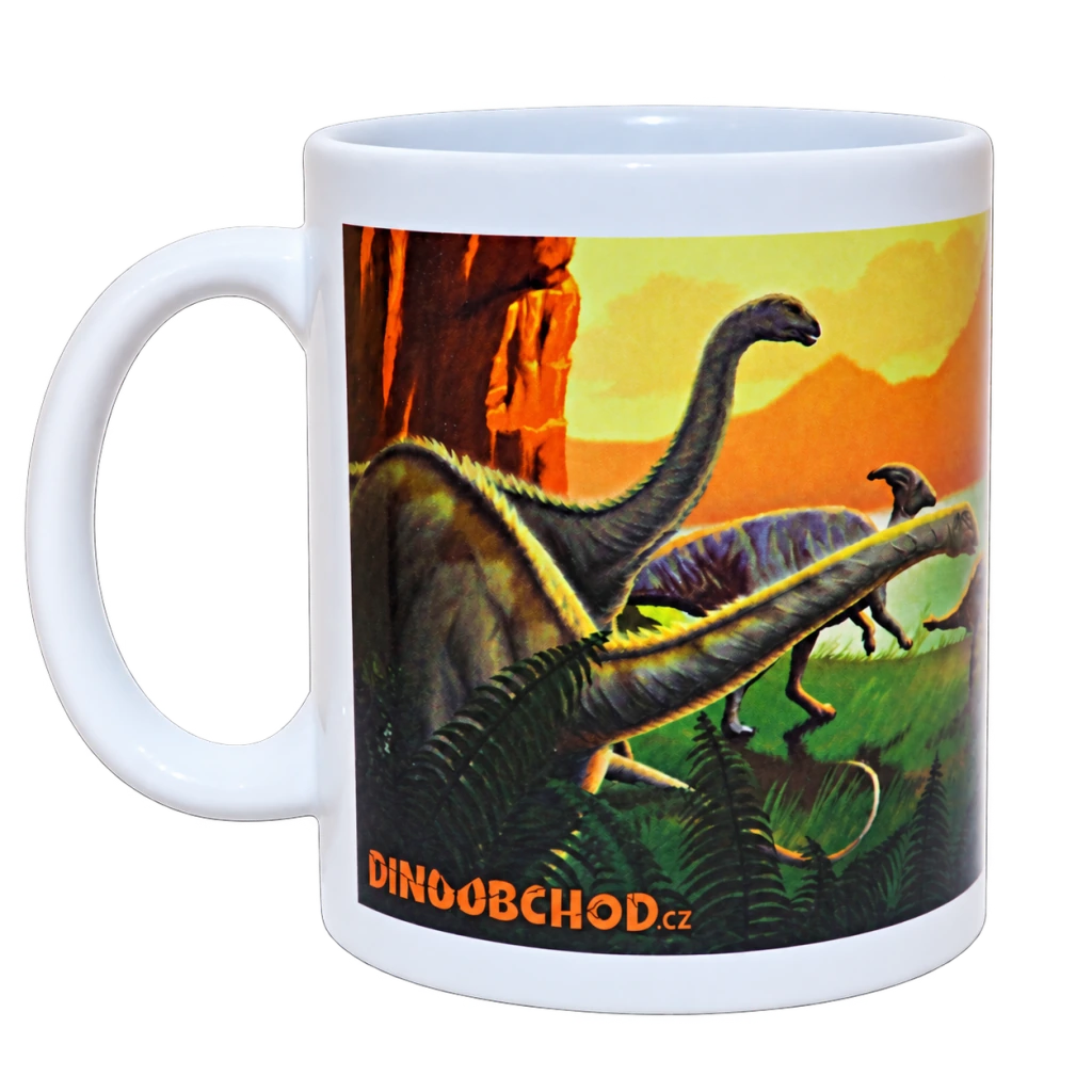 Porcelánový hrnček s motívmi dinosaurov, fotografia 3