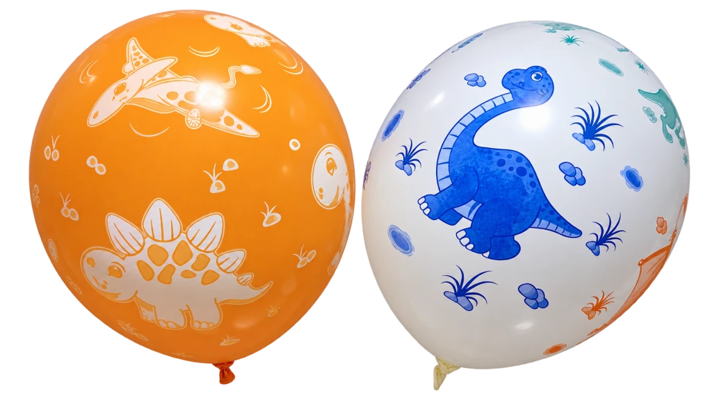 Farebné dinosaurie nafukovacie balóniky – 6 ks