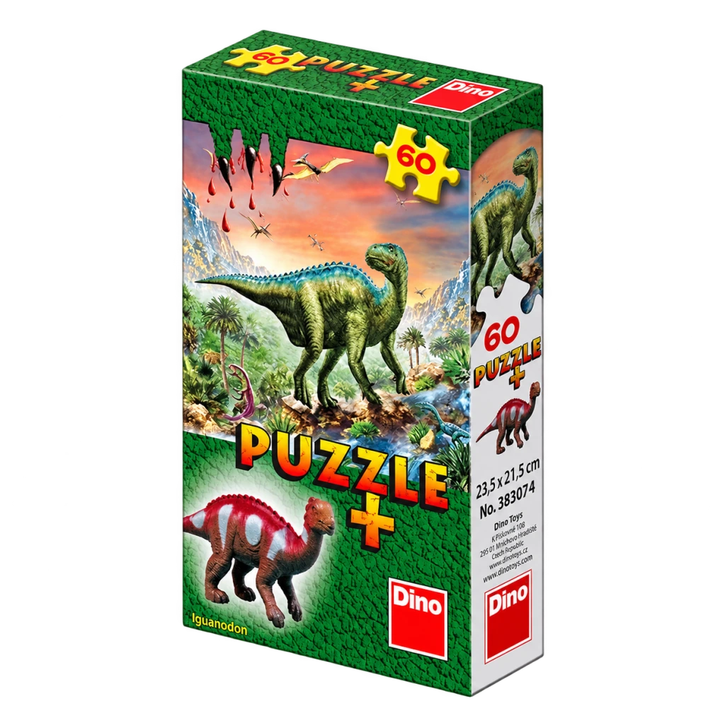 Puzzle č. 1 Iguanodon – 60 dielikov + figúrka ZADARMO