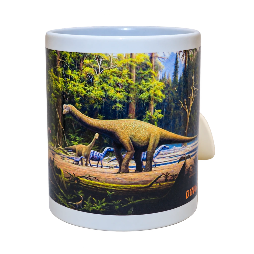 Porcelánový hrnček s motívmi dinosaurov, fotografia 4