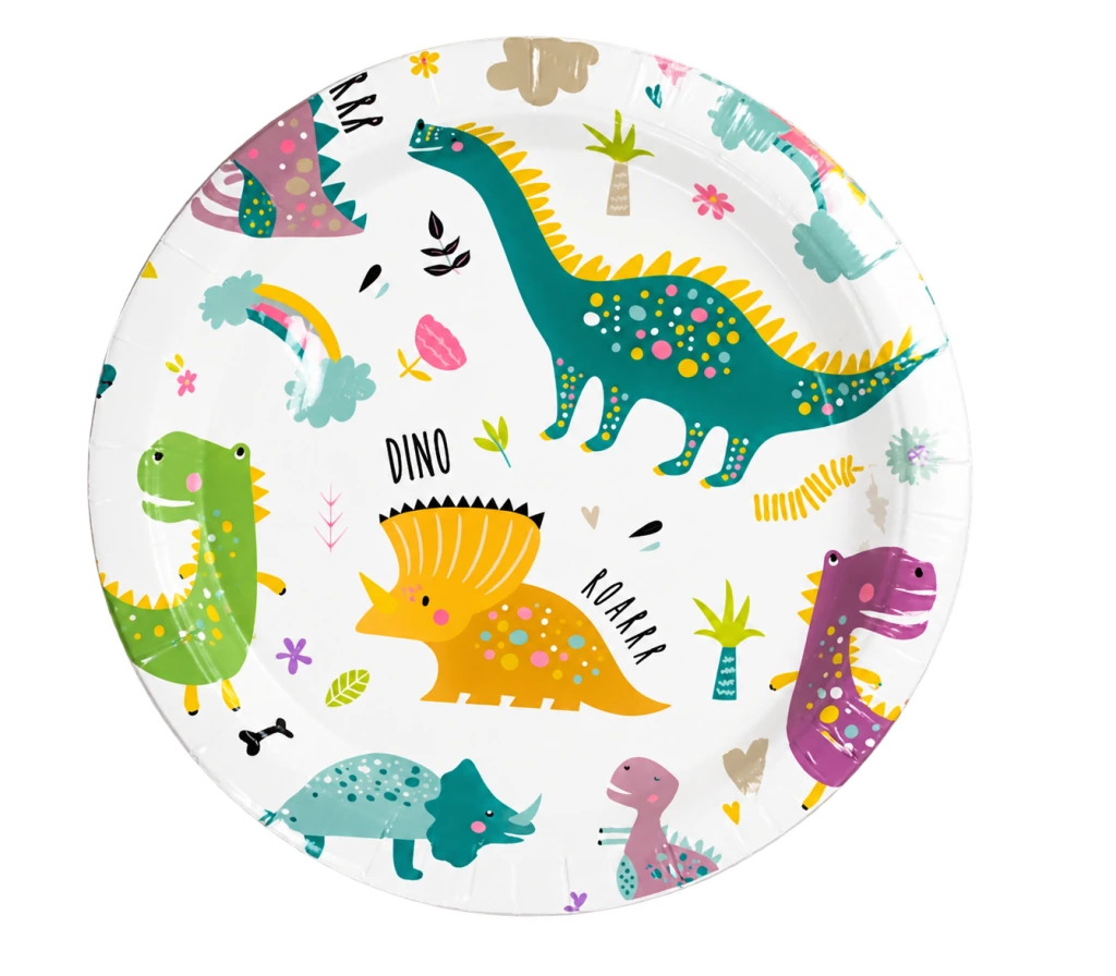 Dinosaurie papierové tanieriky Dino Roarrr, 17,5 cm – 6 ks