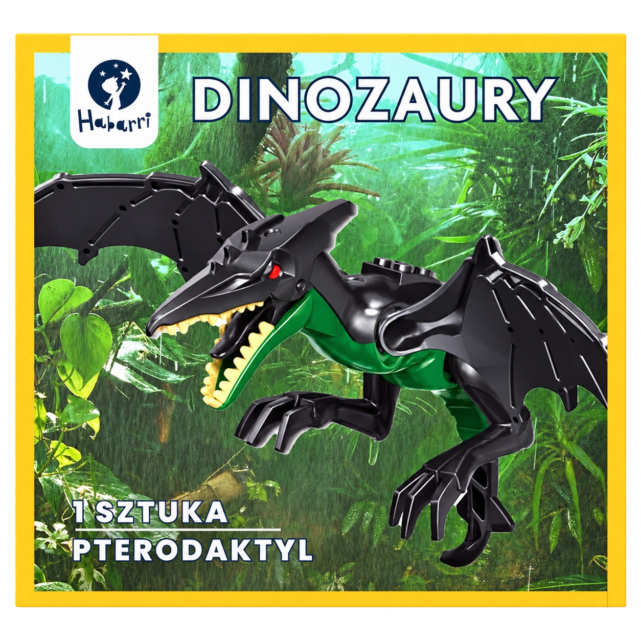 Skládací figurka Pteranodona s pohyblivými částmi - kompatibilní s Legem
