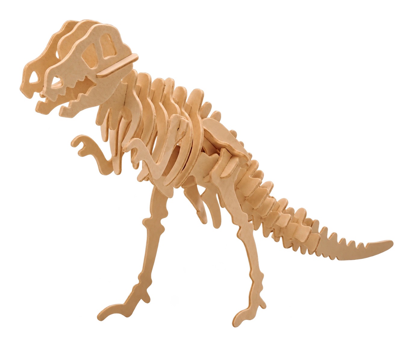 3D drevené puzzle – kostra tyranosaura rexa