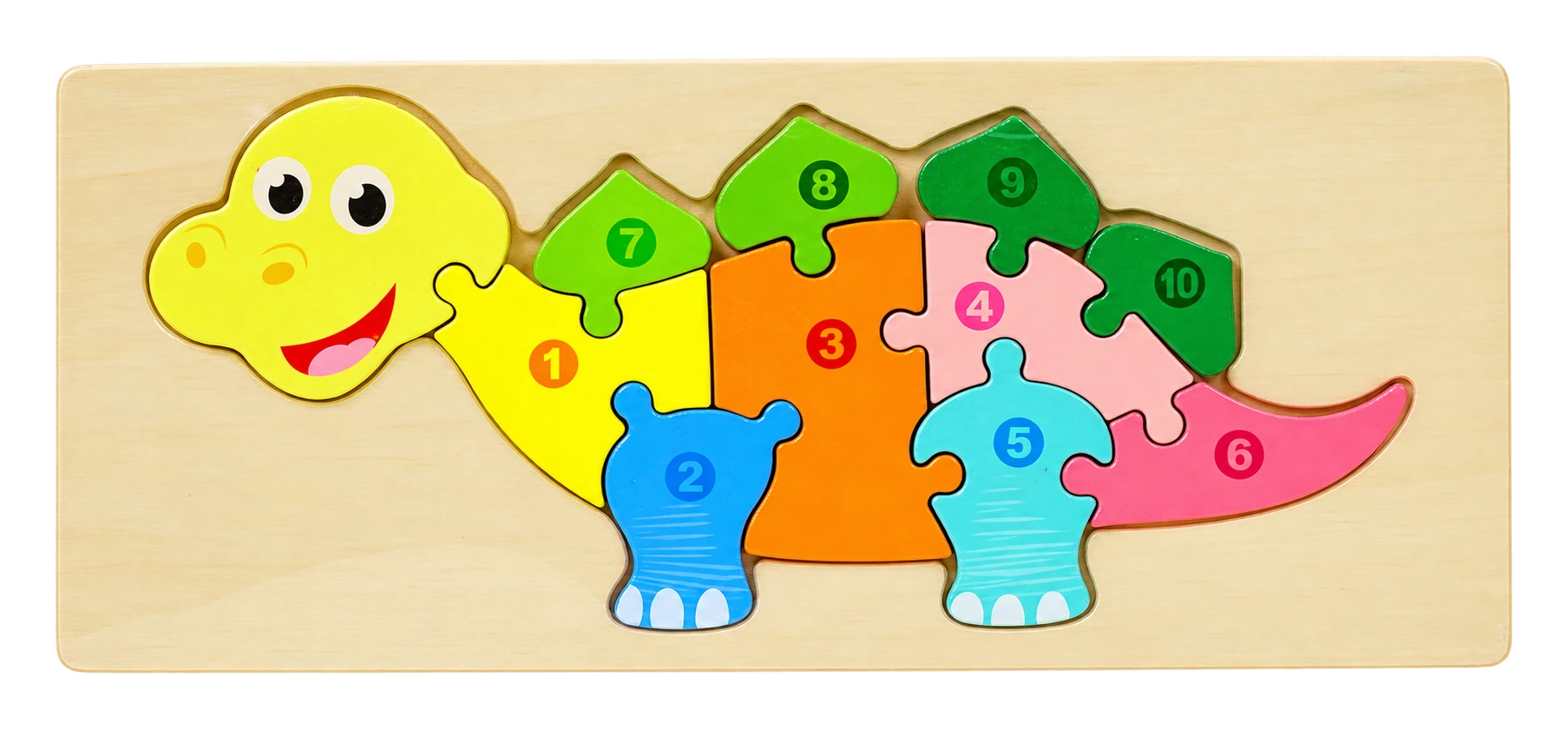 Drevená skladačka pre najmenších – Stegosaurus