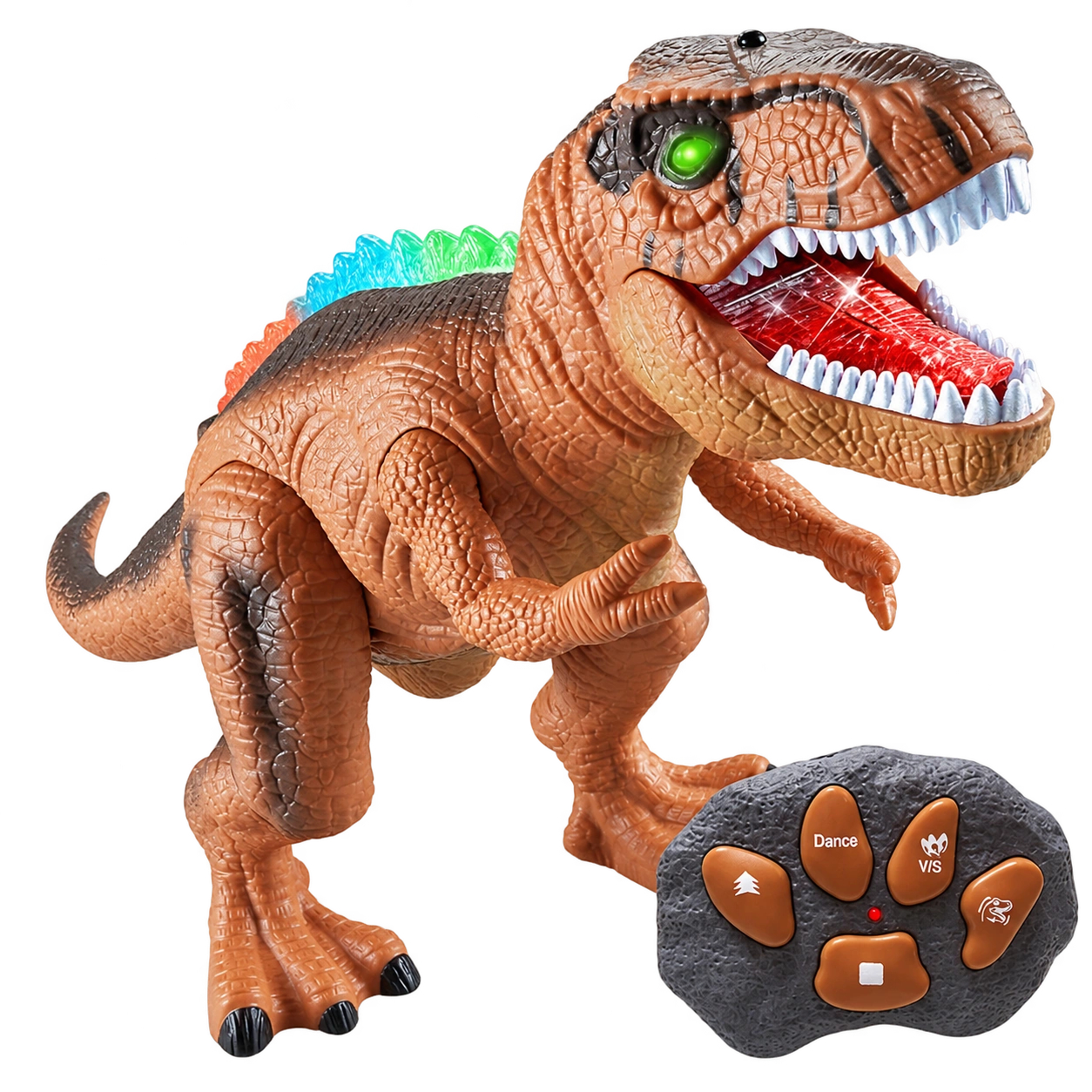 Elektronický Tyrannosaurus na dálkové ovládání - chodí, vydává zvuky a svítí