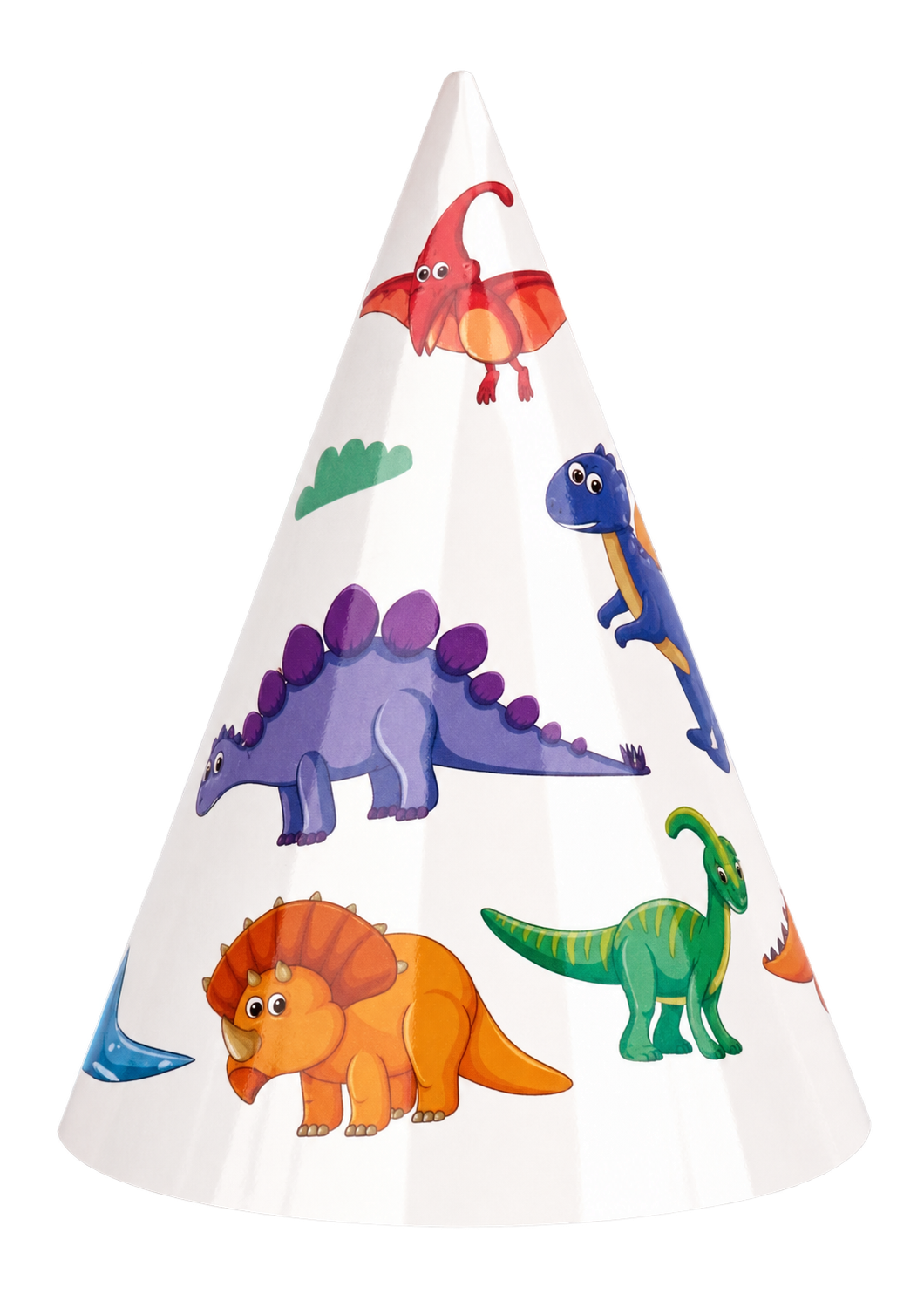 Papírové narozeninové čepičky s dinosauřím motivem