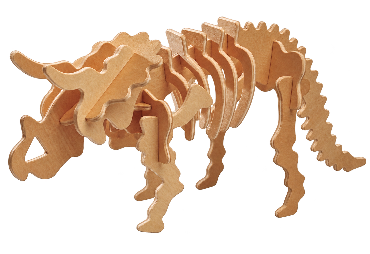 3D dřevěné puzzle - kostra Triceratopse