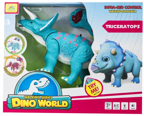 Chodící Triceratops na dálkové ovládáni - modrý, fotografie 4