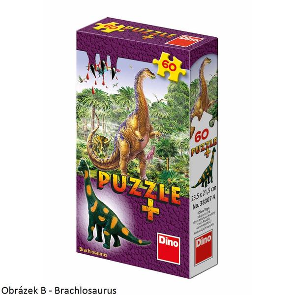 Puzzle č. 3 Brachiosaurus 60 dielikov + figúrka ZADARMO, fotografia 1