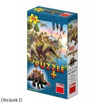 Puzzle č. 4 Stegosaurus 60 dílků + figurka ZDARMA