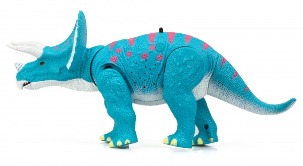 Chodící Triceratops na dálkové ovládáni - modrý