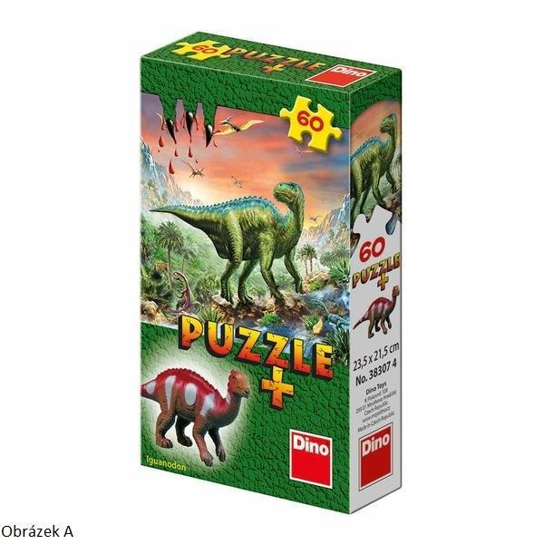 Puzzle č.1 Iguanodon 60 dílků + figurka ZDARMA